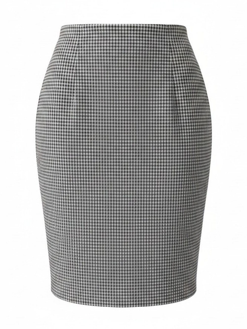 MERONA | Trendy Sleek Black White Polka Dot Textured Midi Pencil Skirt | 14